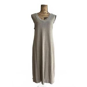 J.Jill Pullover Sleeveless Linen-Organic Cotton Blend Dress Size Large Tan